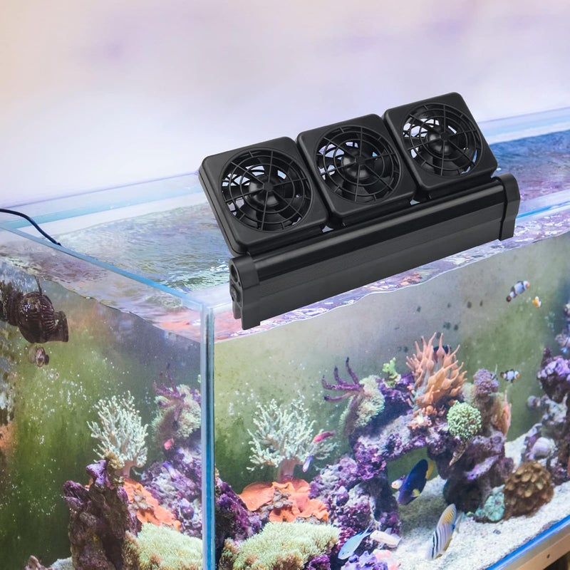 Liveek Aquarium Fan 2 3 4 Heads, Aquarium Chillers Cooling Fan Adjustable Fish Tank Cooling Fan with 2 Wind Speed Fan for Water Tank, Aquarium Tank Chiller (3 Head) - Image 5